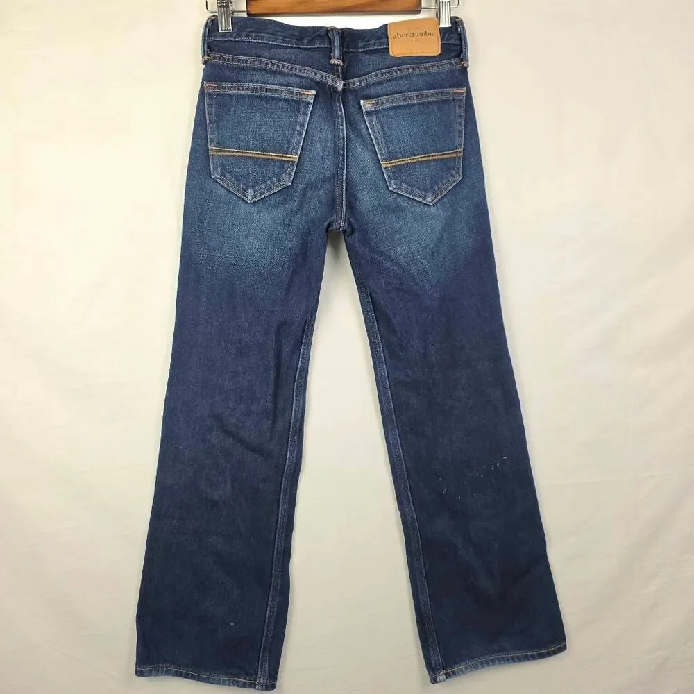 Abercrombie Kids Boys 12 Bootcut Relaxed Jeans Dark Wash